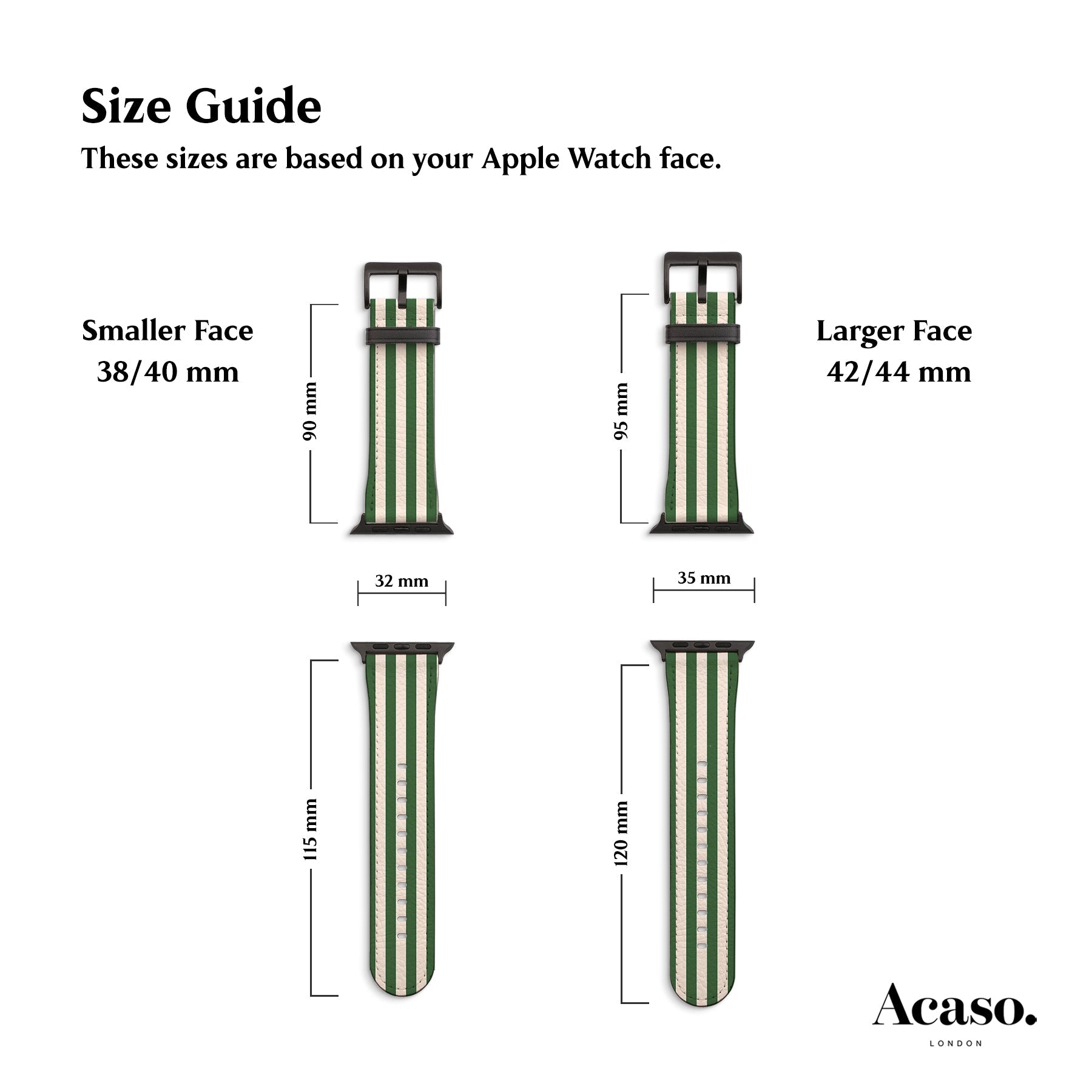 Resort Green Stripes Apple Watch Strap