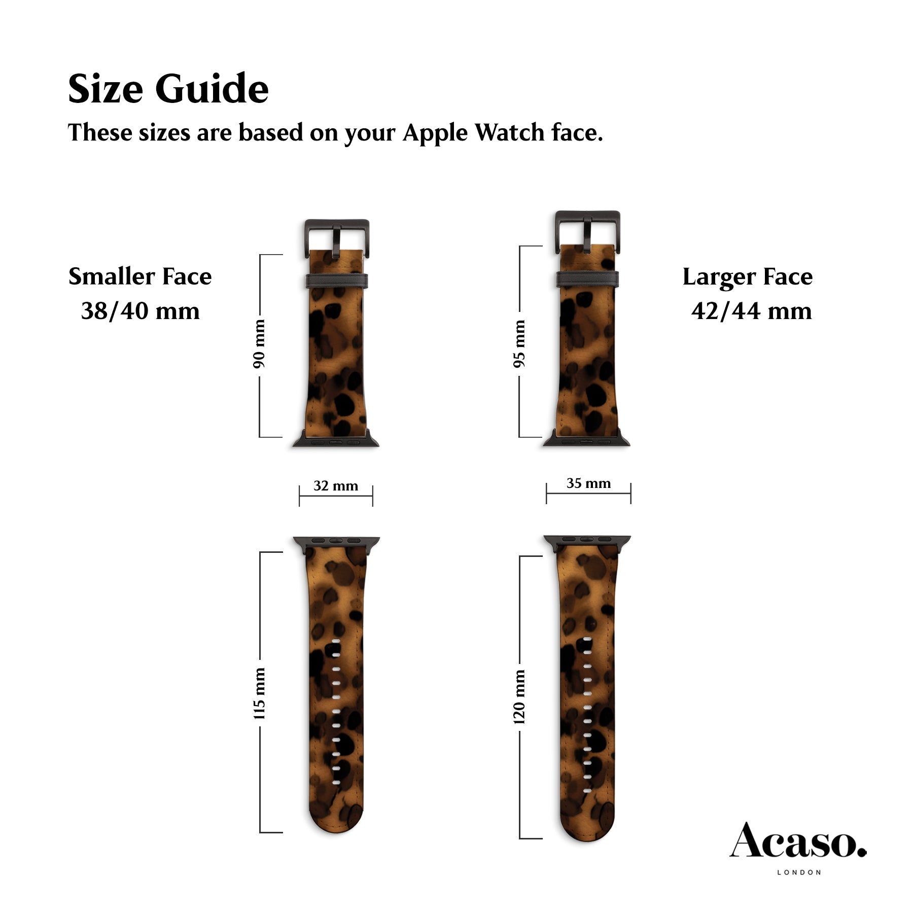 Dark Tortoise Apple Watch Strap