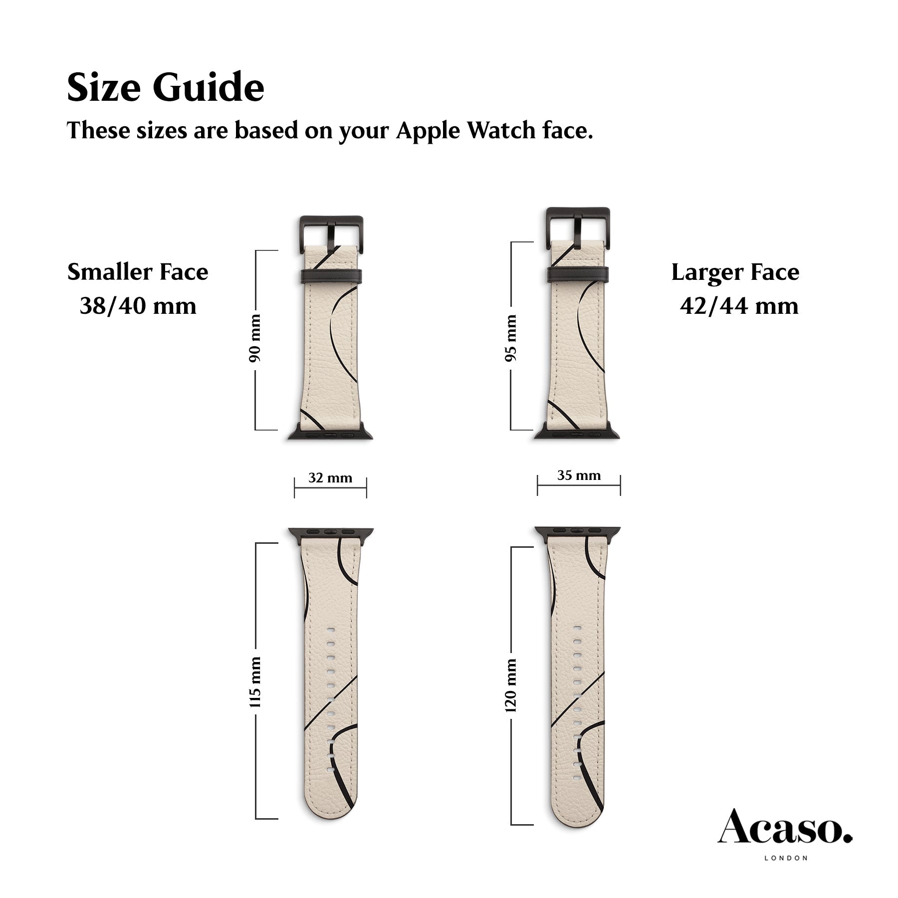 Minimal Ecru Apple Watch Strap