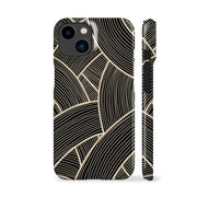 Japanese Line Art Black Phone Case