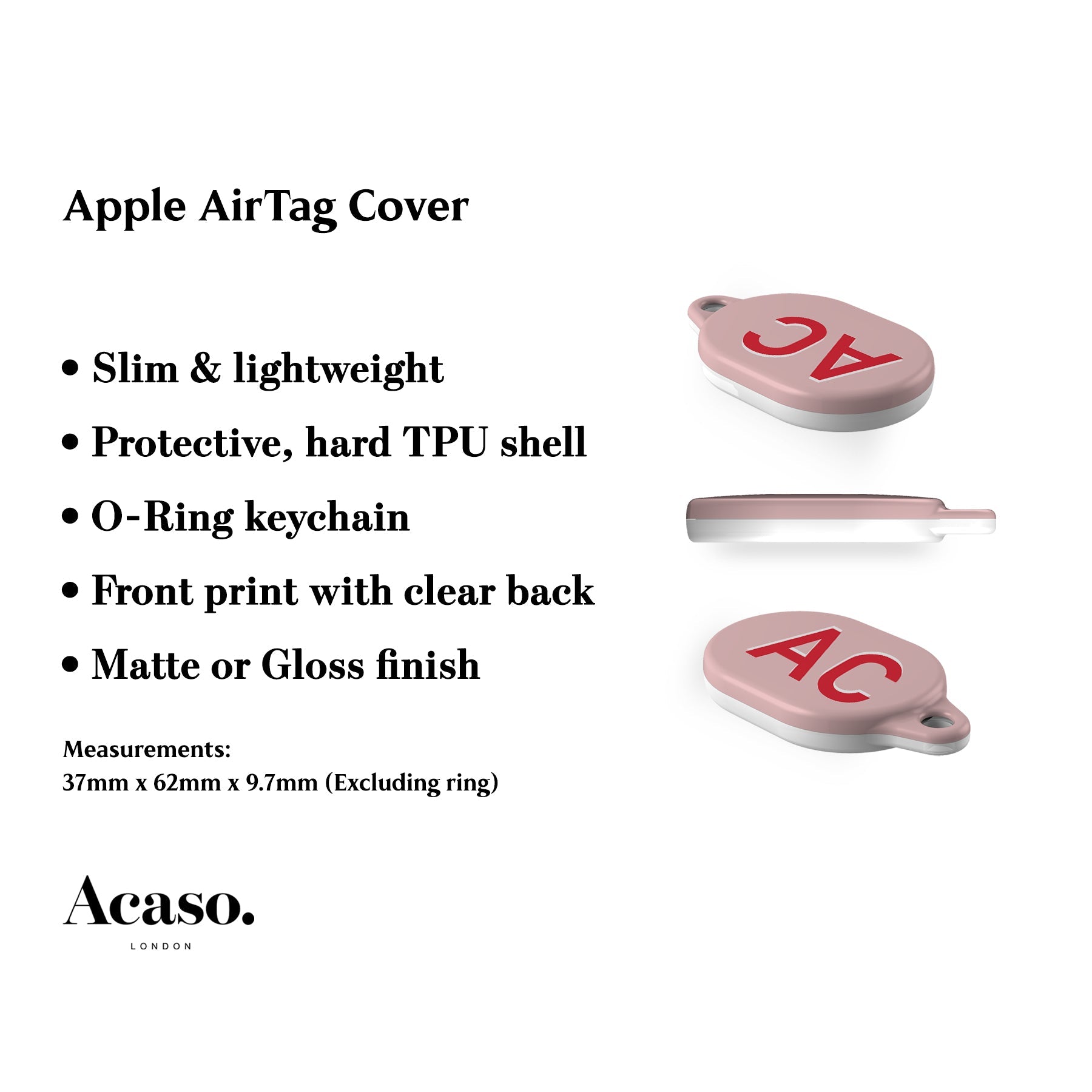 Custom Pink AirTag Holder