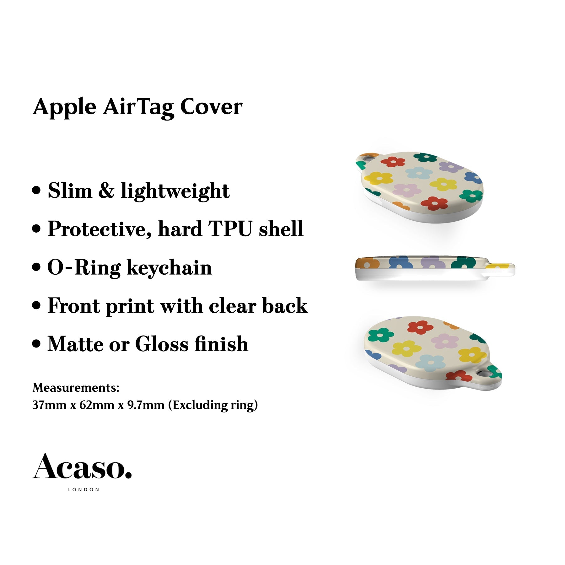Floral AirTag Holder