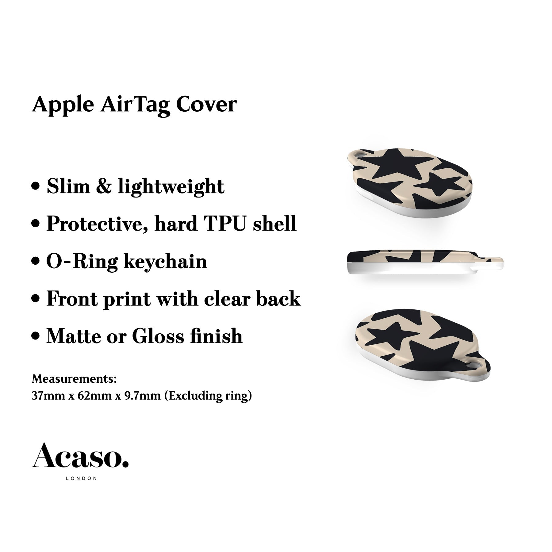Wonky Stars AirTag Holder