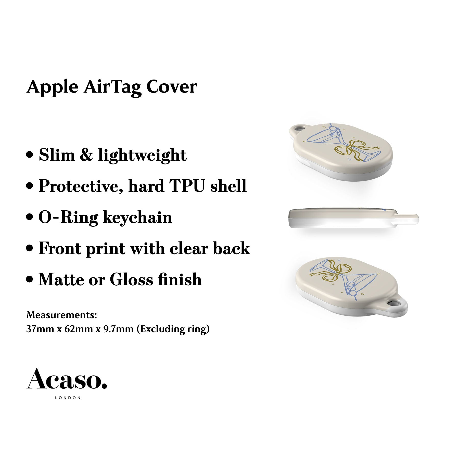 Coquette Martini AirTag Holder