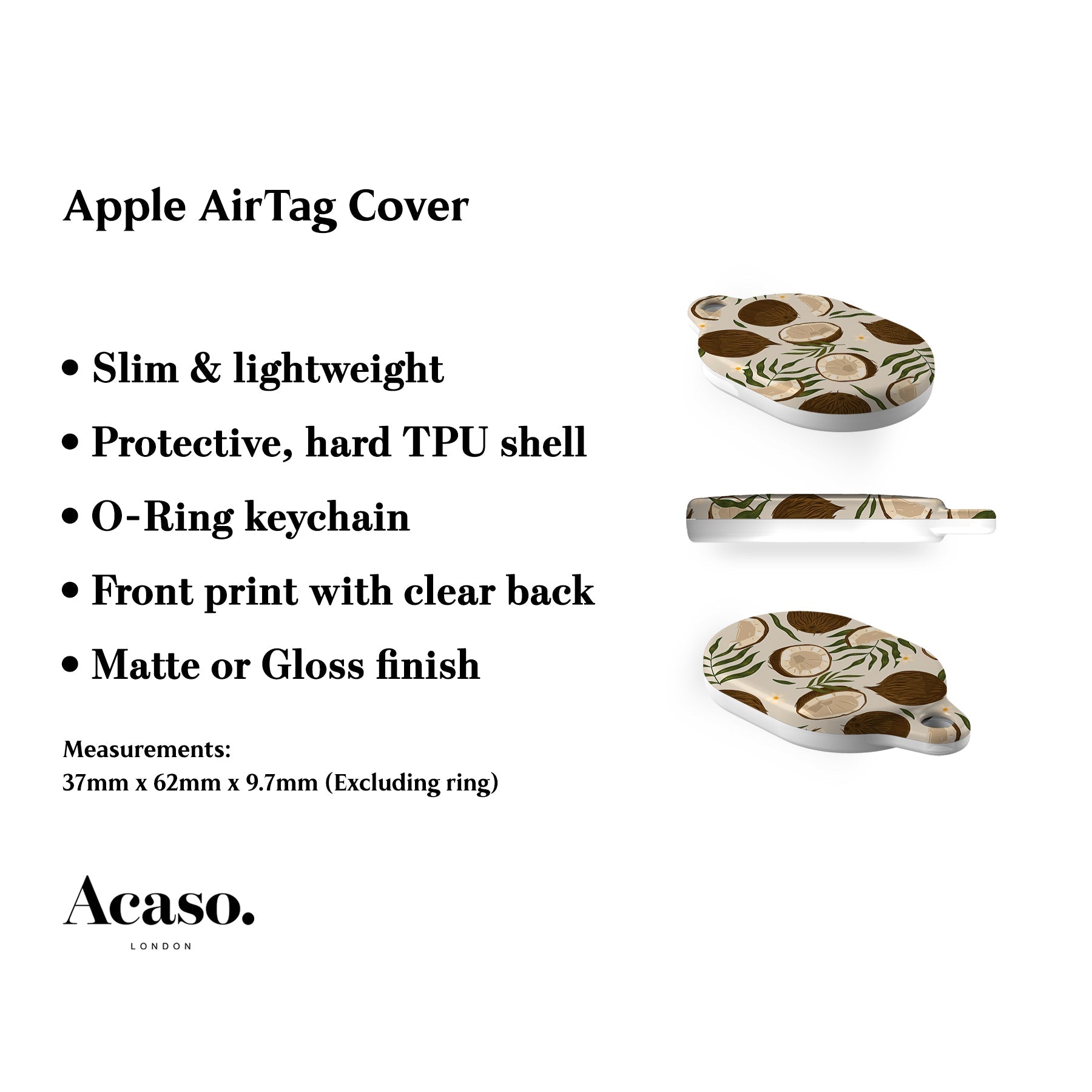 Coconuts AirTag Holder