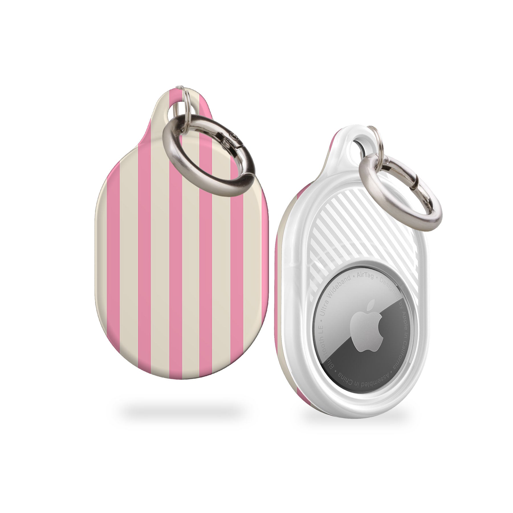 Light Pink Stripes AirTag Holder