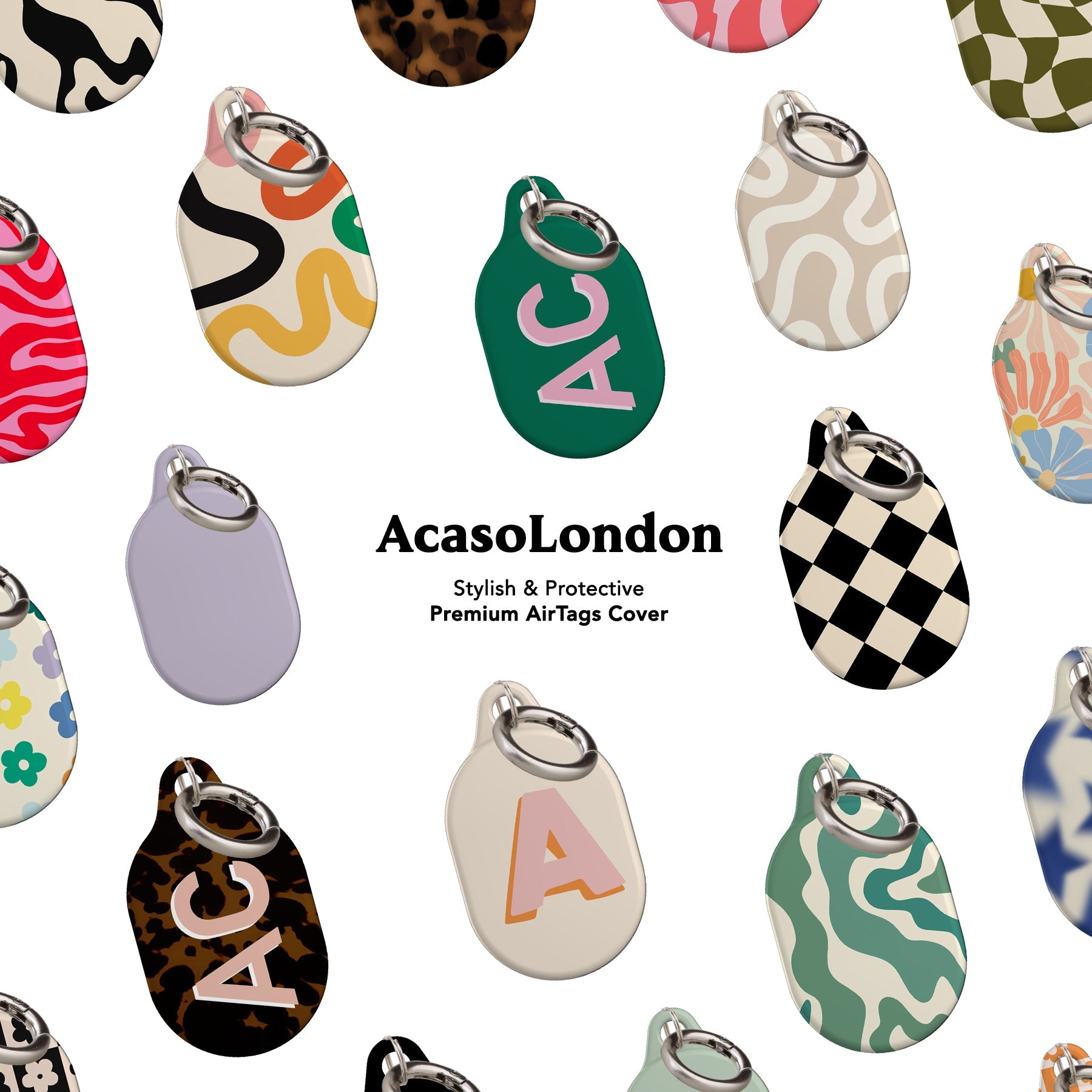 Liquid Marble AirTag Holder