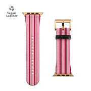 Capri Pink Stripes Apple Watch Strap