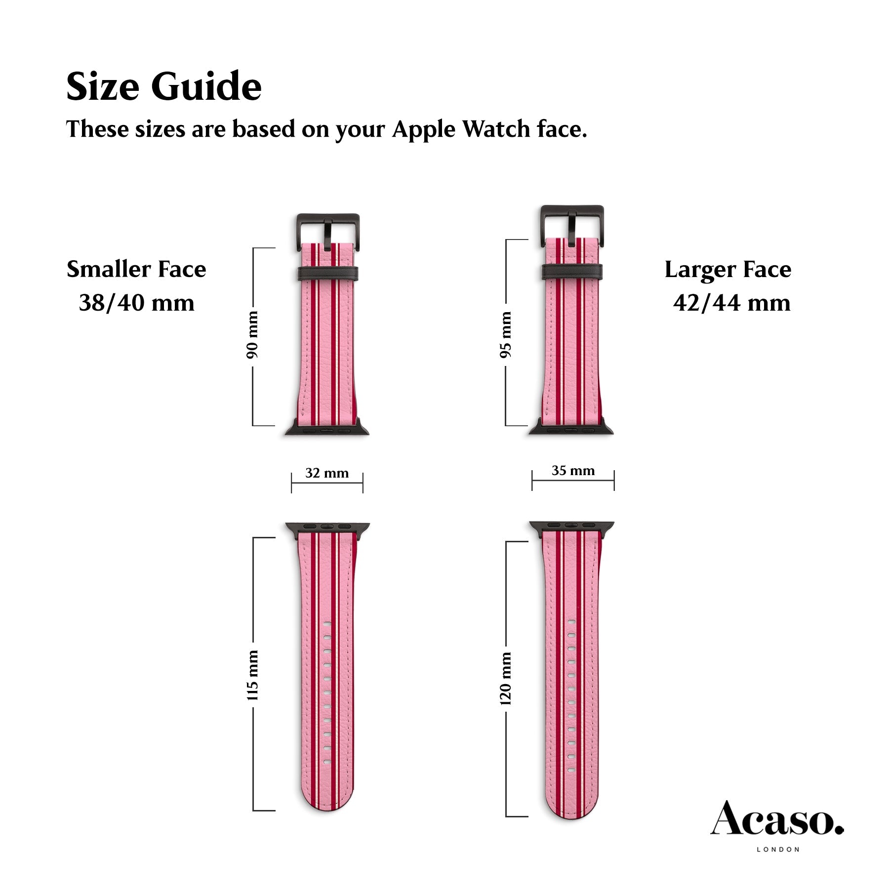 Capri Pink Stripes Apple Watch Strap