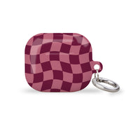 Deep Rose Checkers AirPods Case Cover