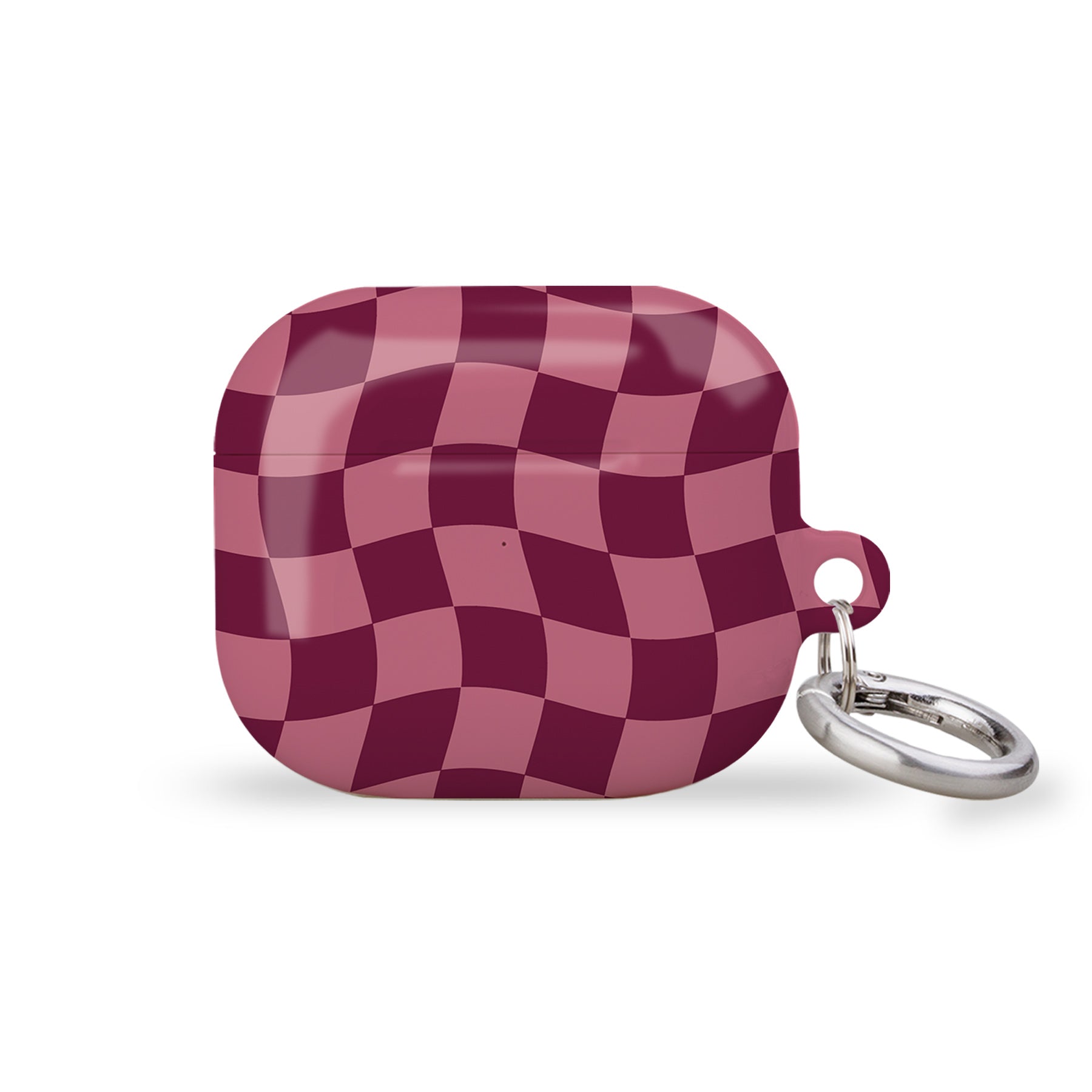 Deep Rose Checkers AirPods Case Cover