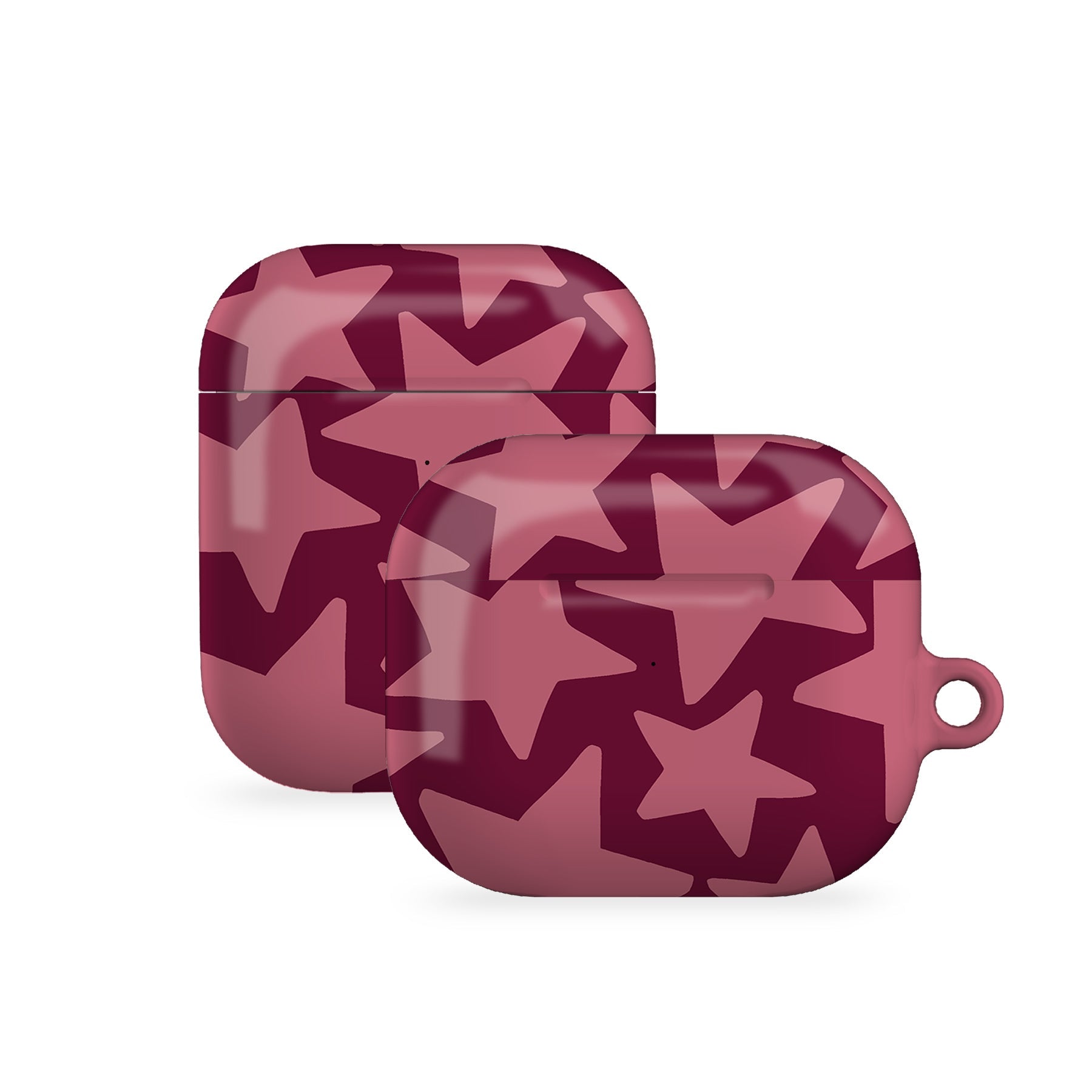 Deep Rose Stars AirPods Case Cover