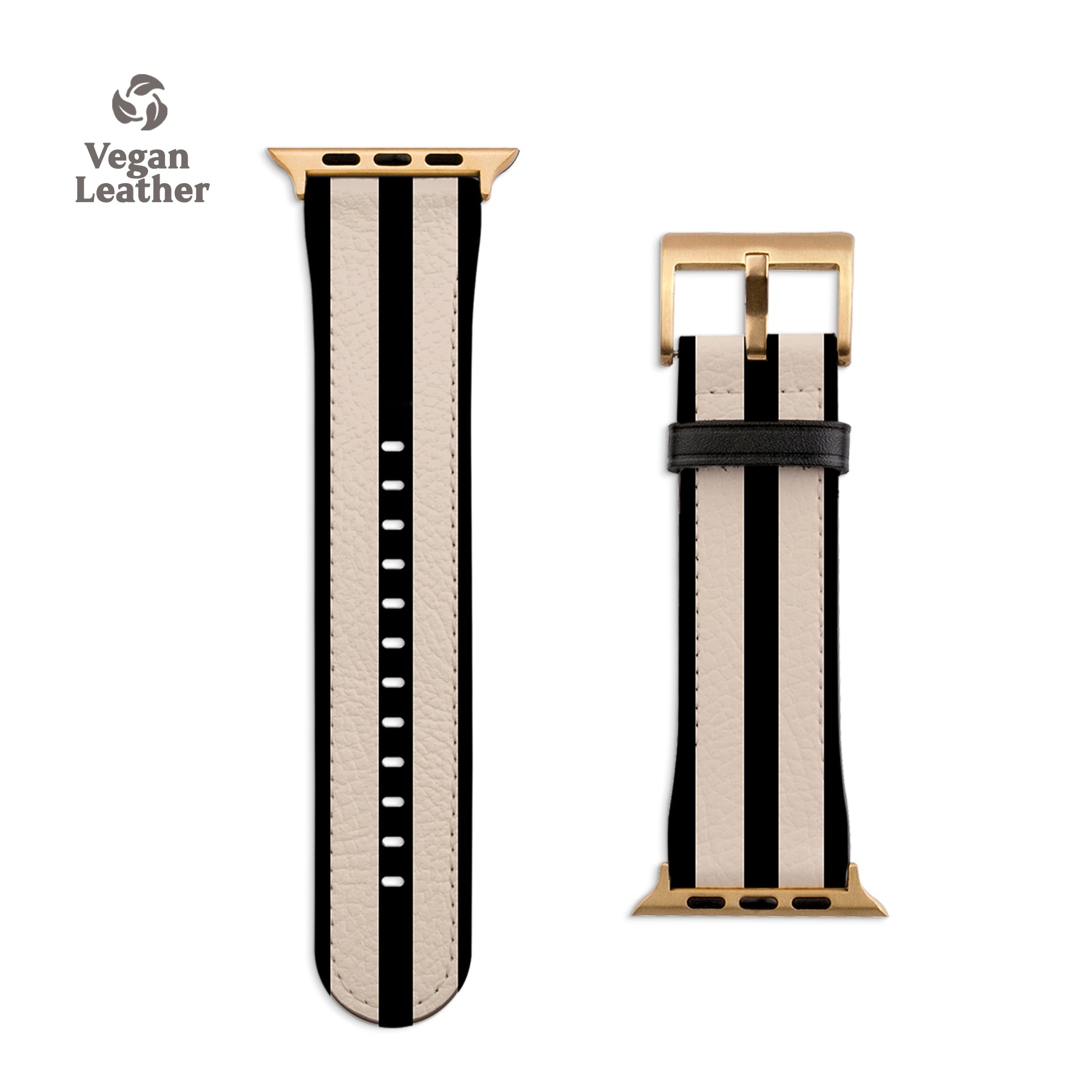 Ibiza Black Stripes Apple Watch Strap