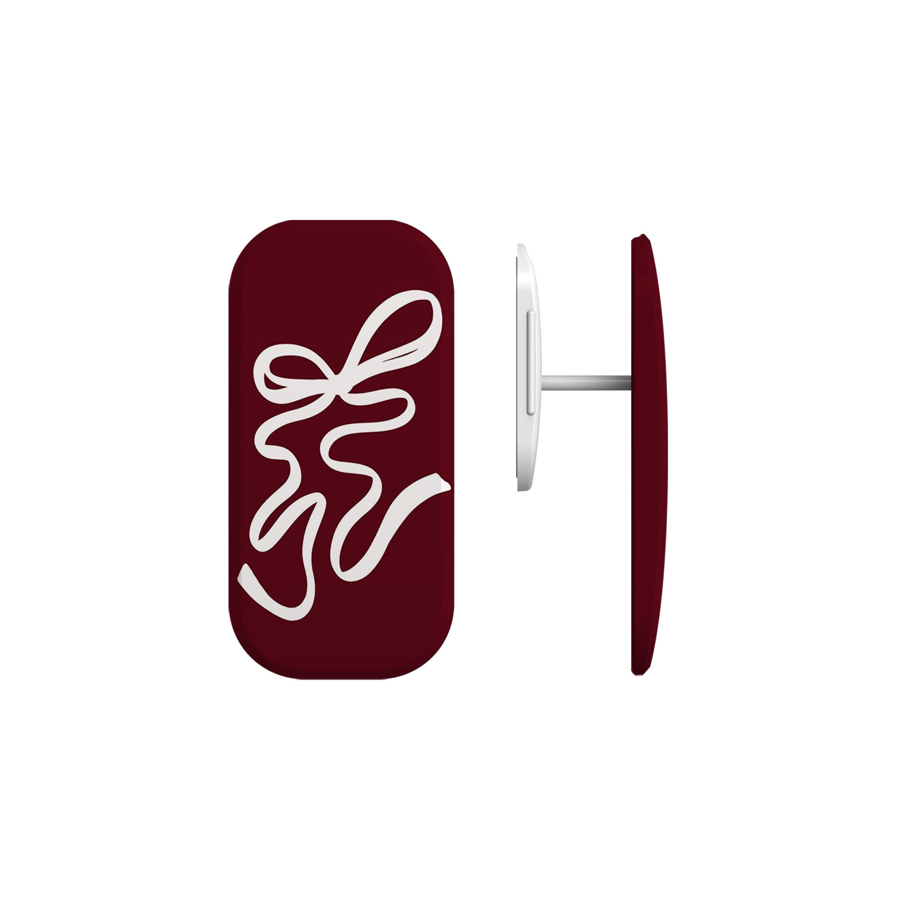 Maroon Ribbon Phone Grip