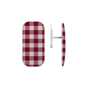 Maroon Plaid Phone Grip