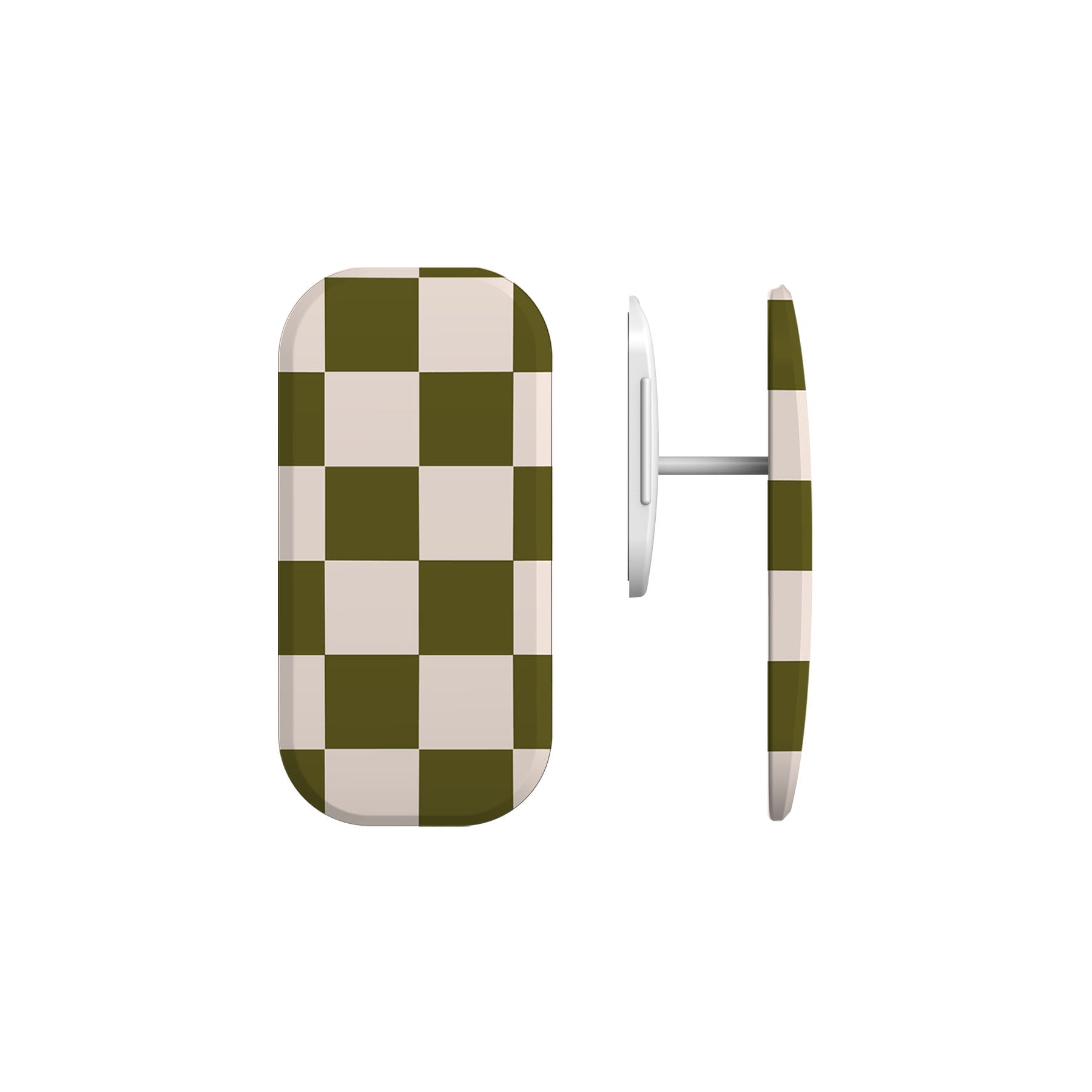 Green Moss Check Phone Grip