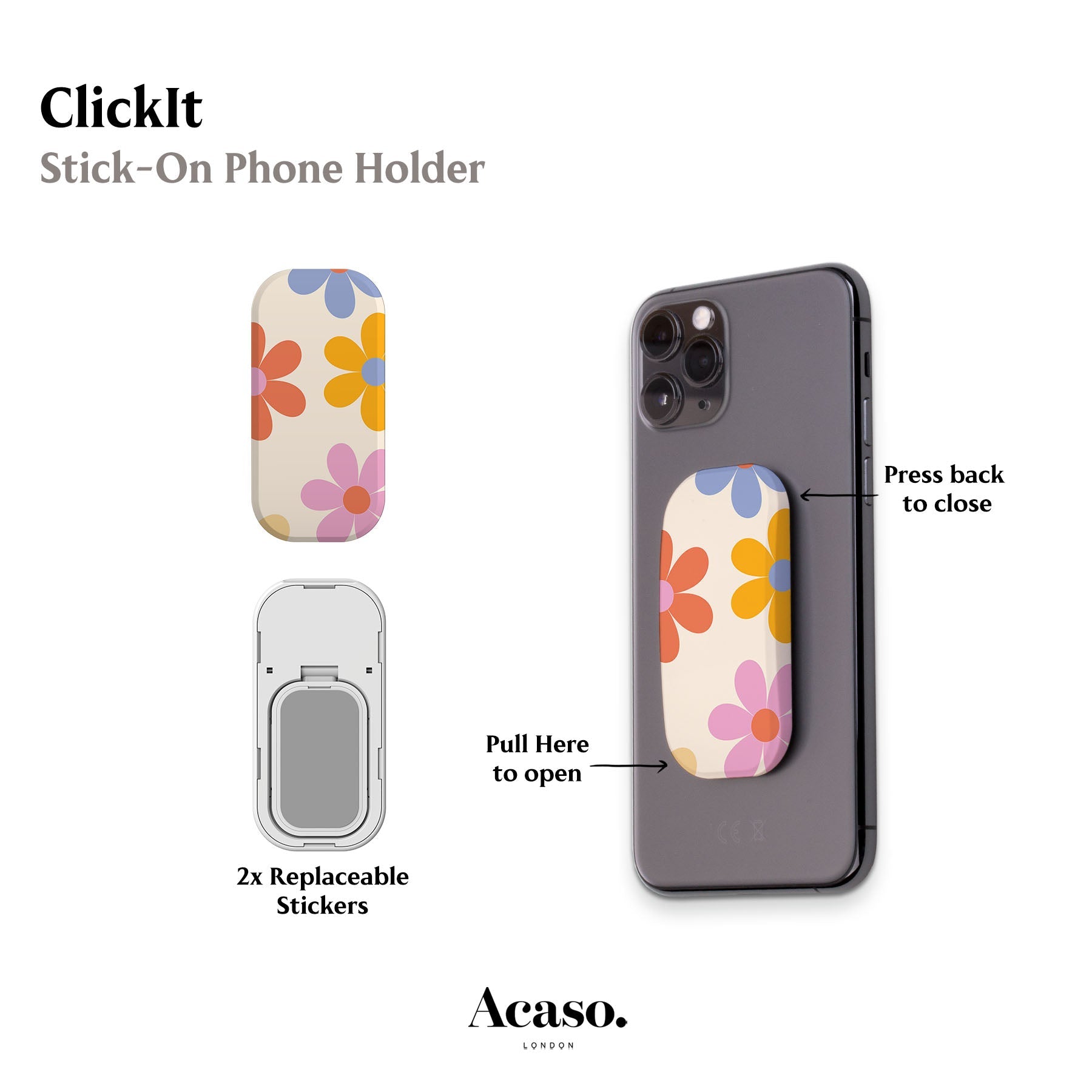 Paris Flowers Phone Grip