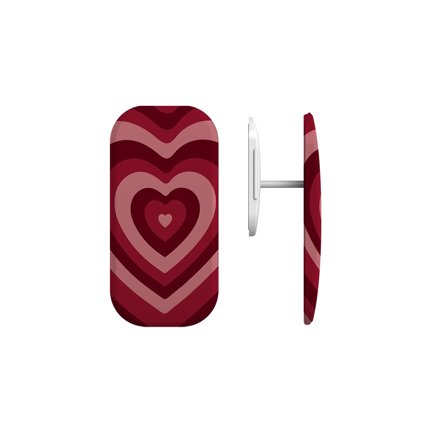 Red Retro Heart Phone Grip