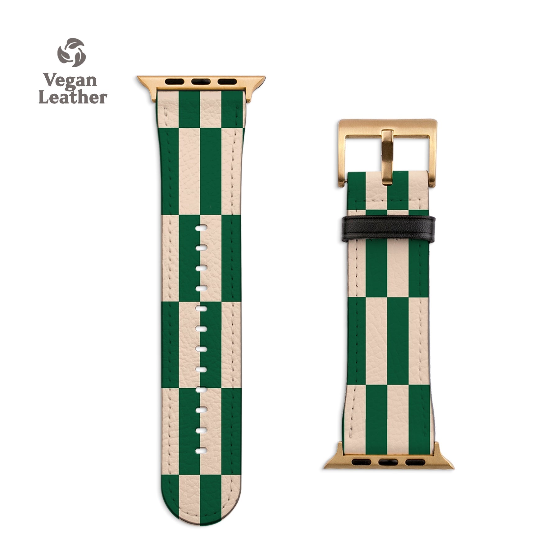 Green Tile Checkers Apple Watch Strap