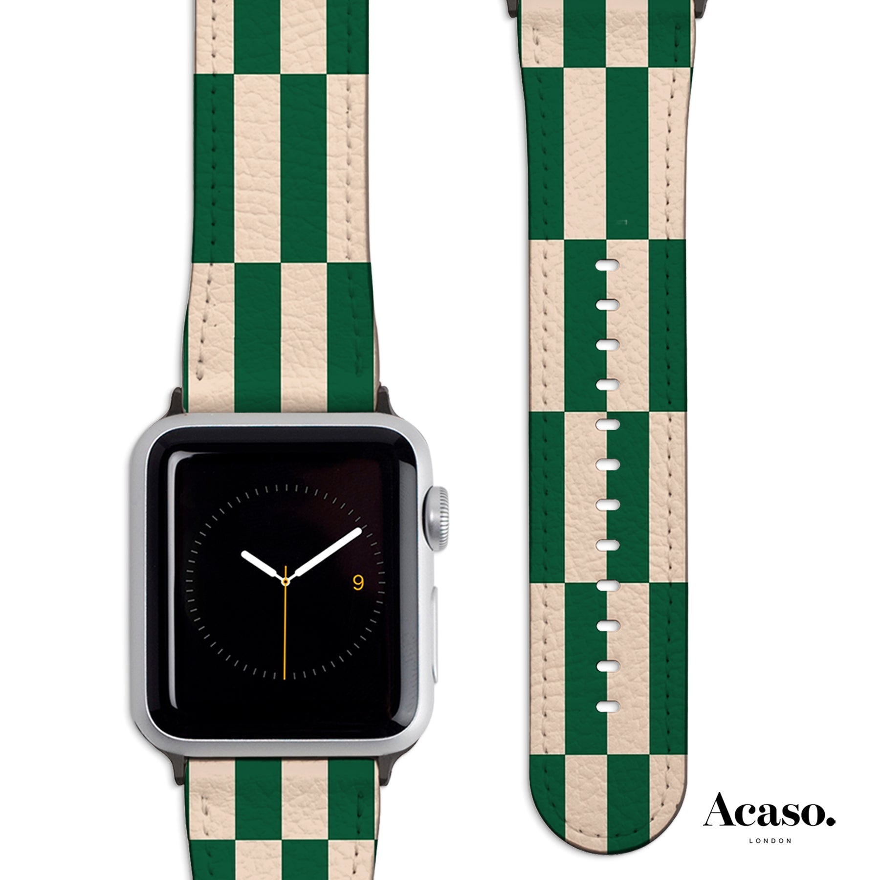 Green Tile Checkers Apple Watch Strap