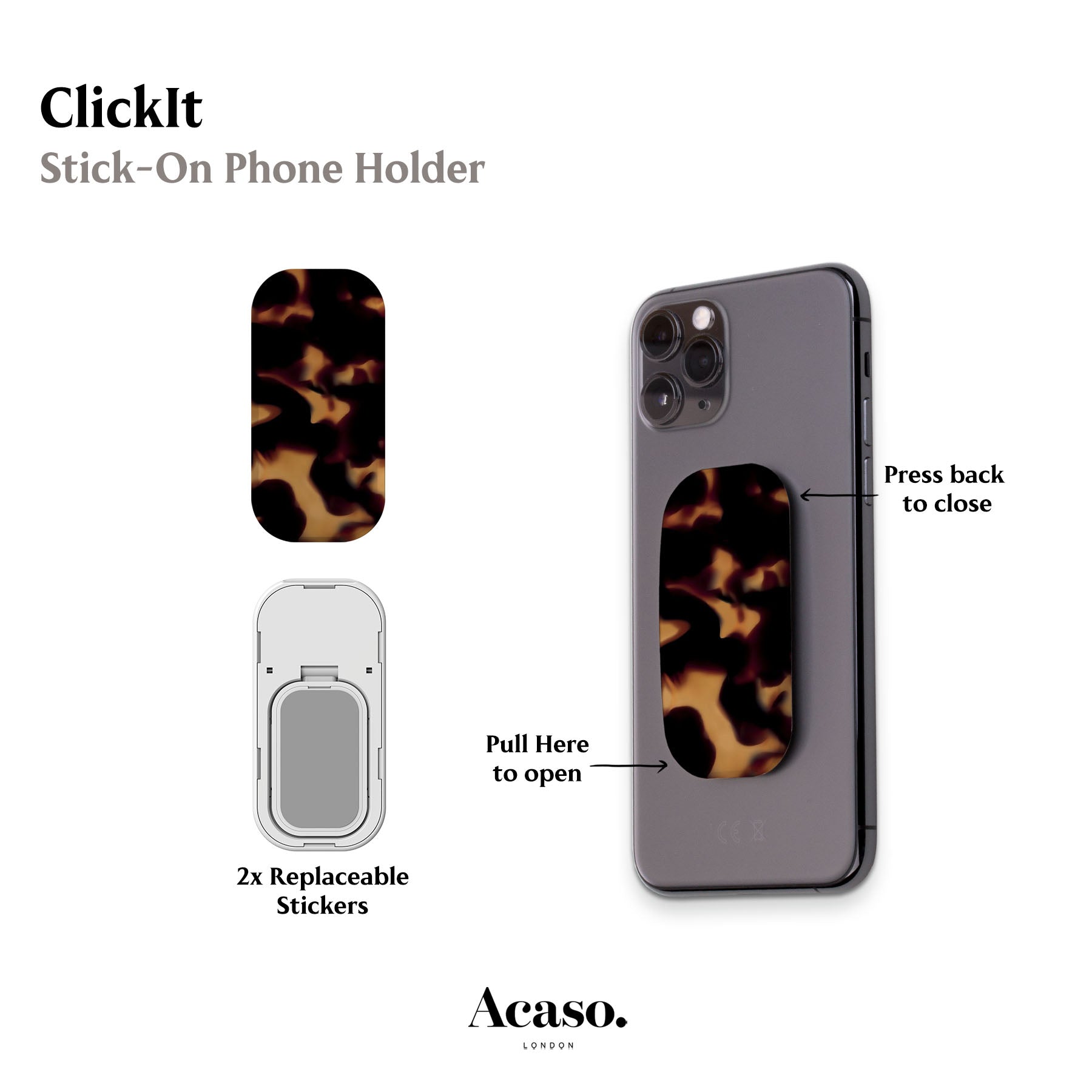 Wavy Tortoise Phone Grip