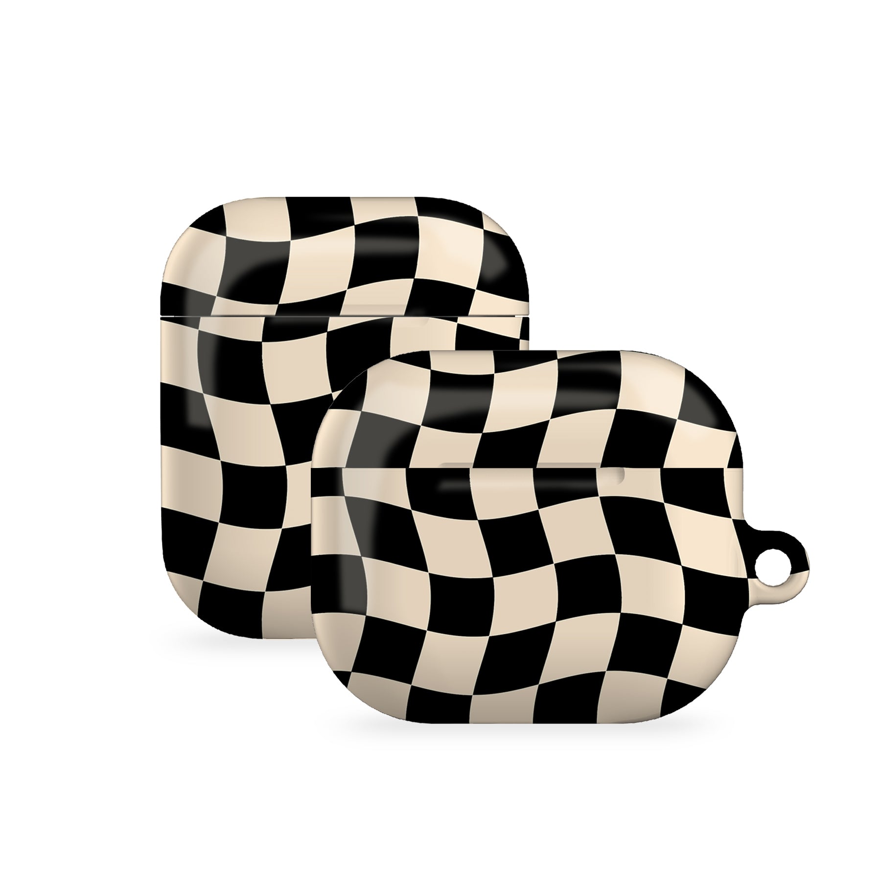 Wavy Check Black AirPods Case Cover