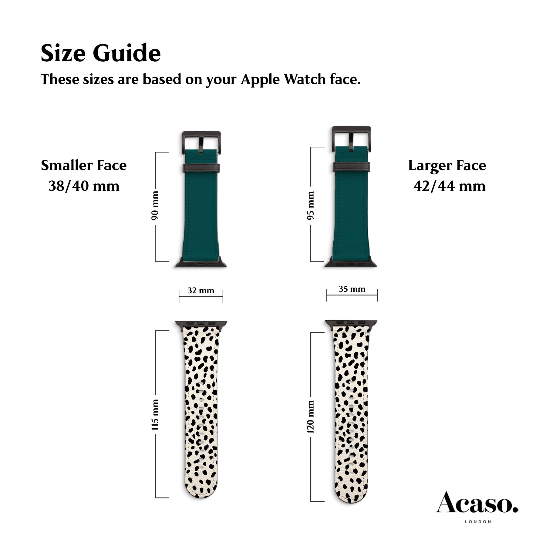 Geo Dalmatian Teal Apple Watch Strap