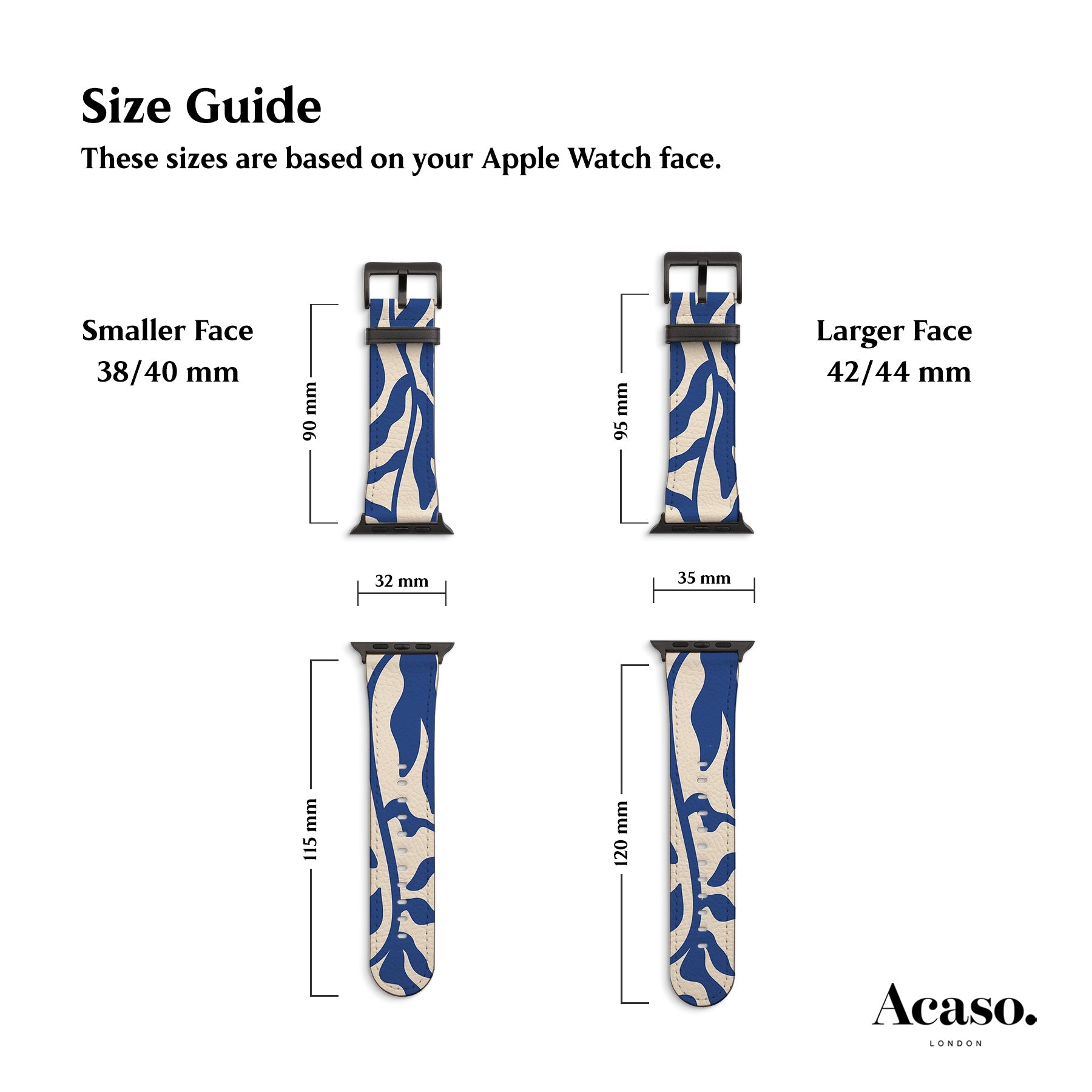 Blue Sea Algae Apple Watch Strap