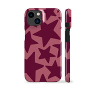 Plum Red Stars Phone Case