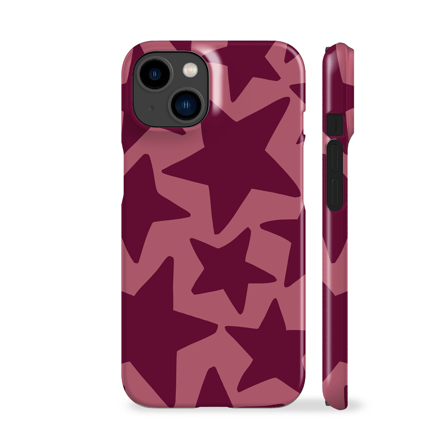 Plum Red Stars Phone Case